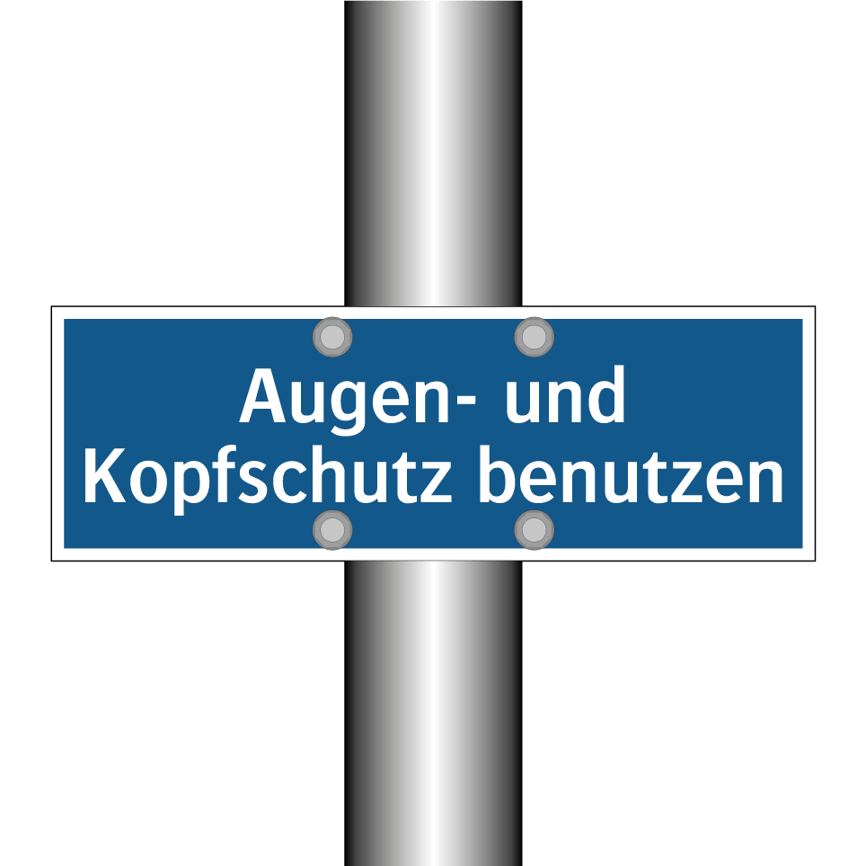 Augen- und Kopfschutz benutzen