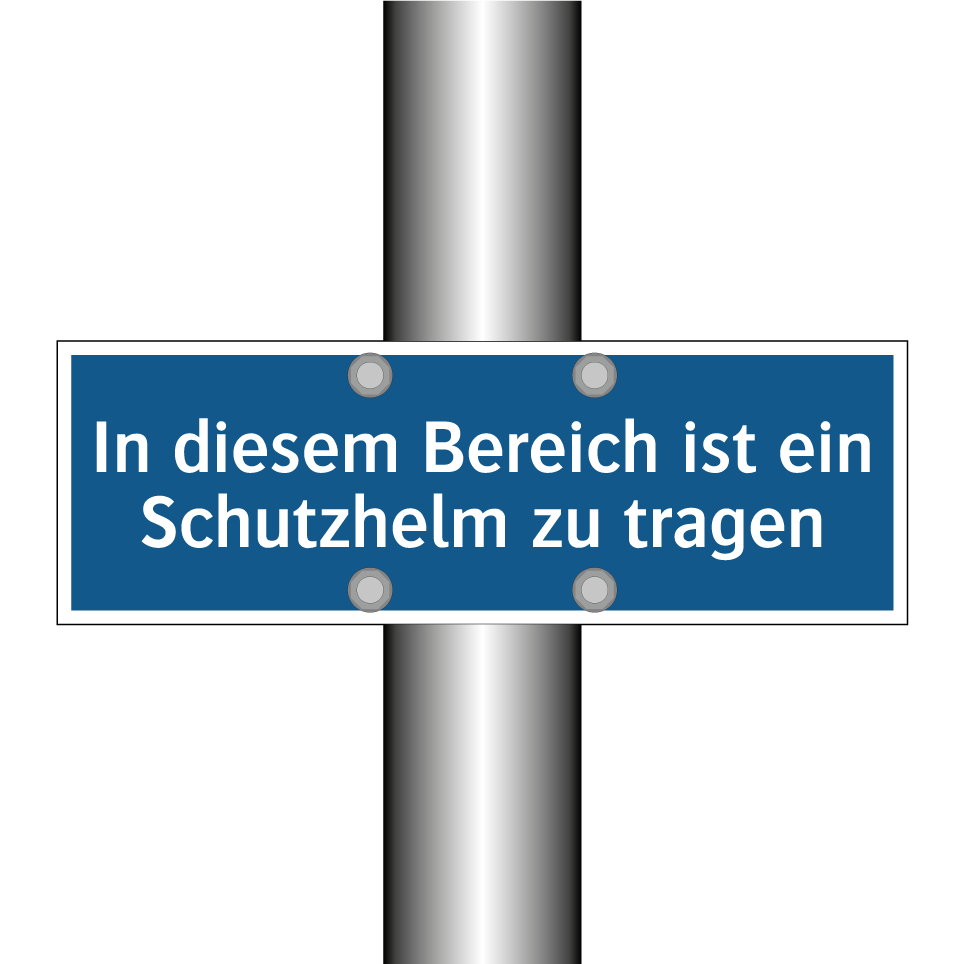 In diesem Bereich ist ein Schutzhelm zu tragen