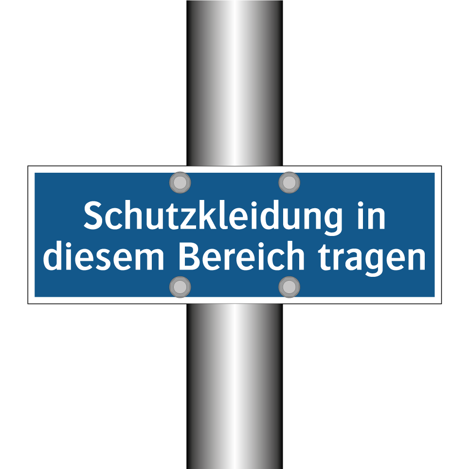Schutzkleidung in diesem Bereich tragen