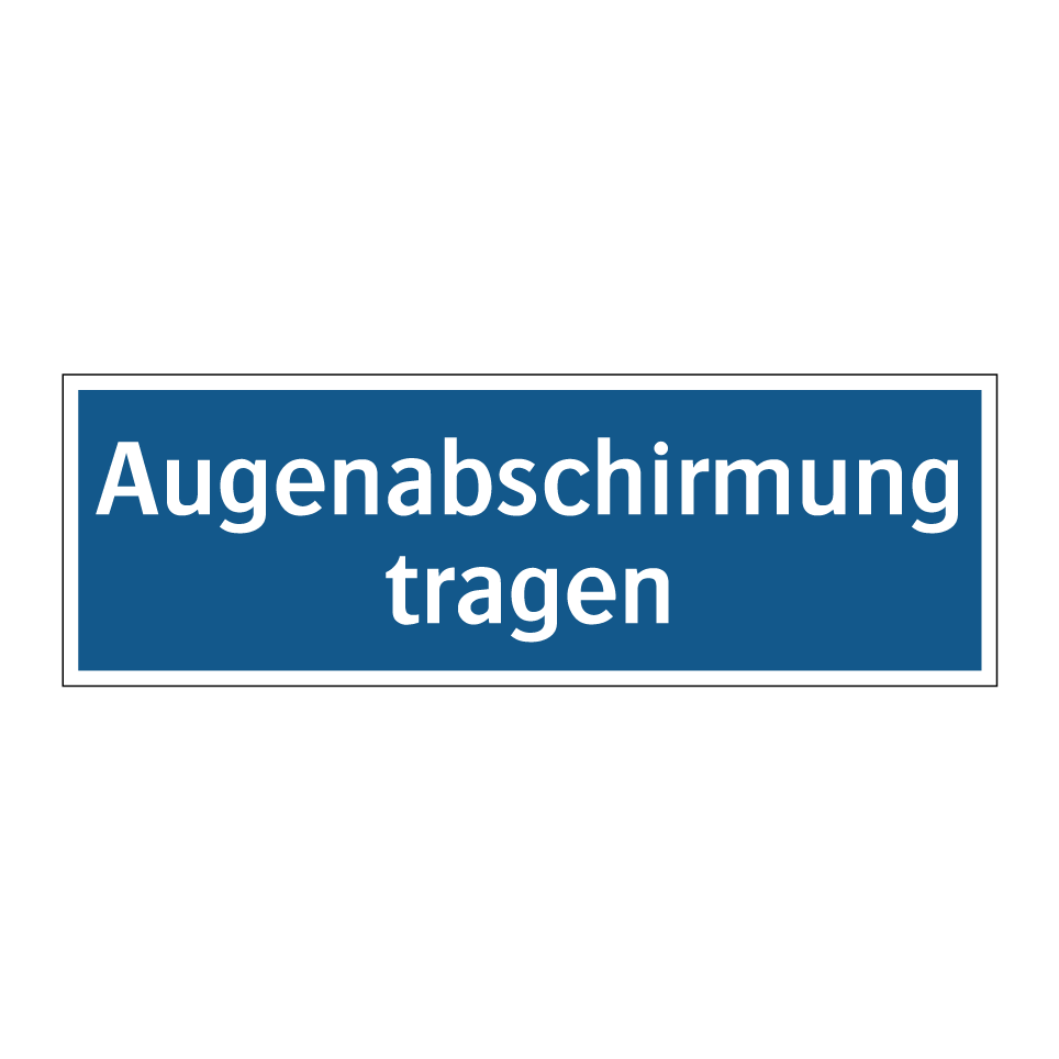 Augenabschirmung tragen