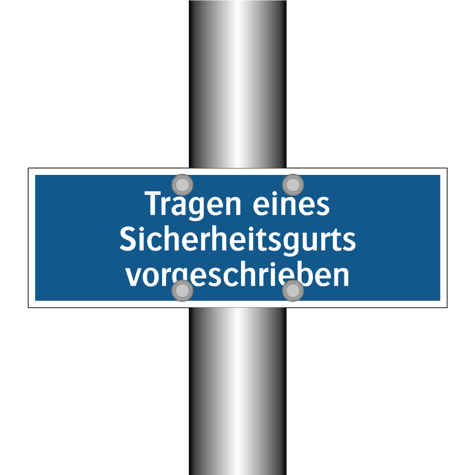 Tragen eines Sicherheitsgurts vorgeschrieben