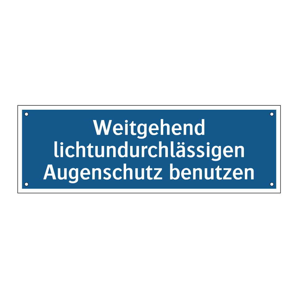 Weitgehend lichtundurchlässigen Augenschutz benutzen