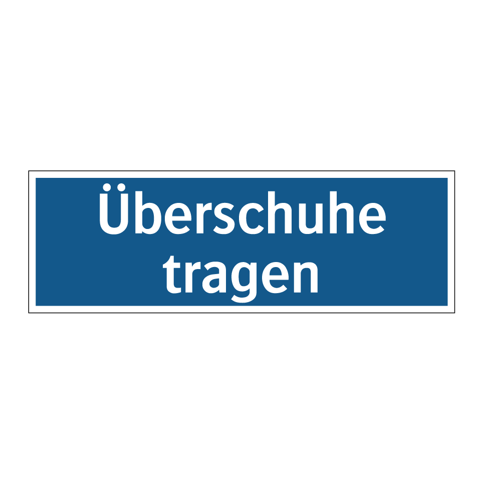Überschuhe tragen