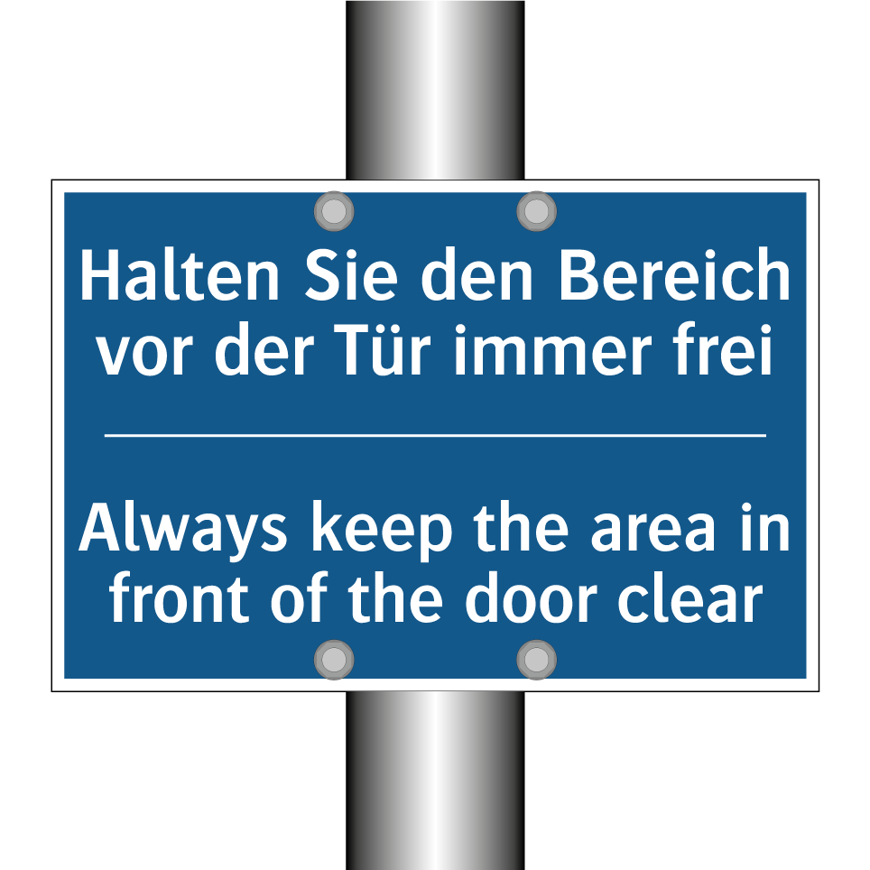 Halten Sie den Bereich vor der /.../ - Always keep the area in front /.../