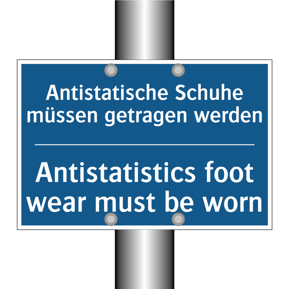 Antistatische Schuhe müssen getragen /.../ - Antistatistics foot wear must /.../