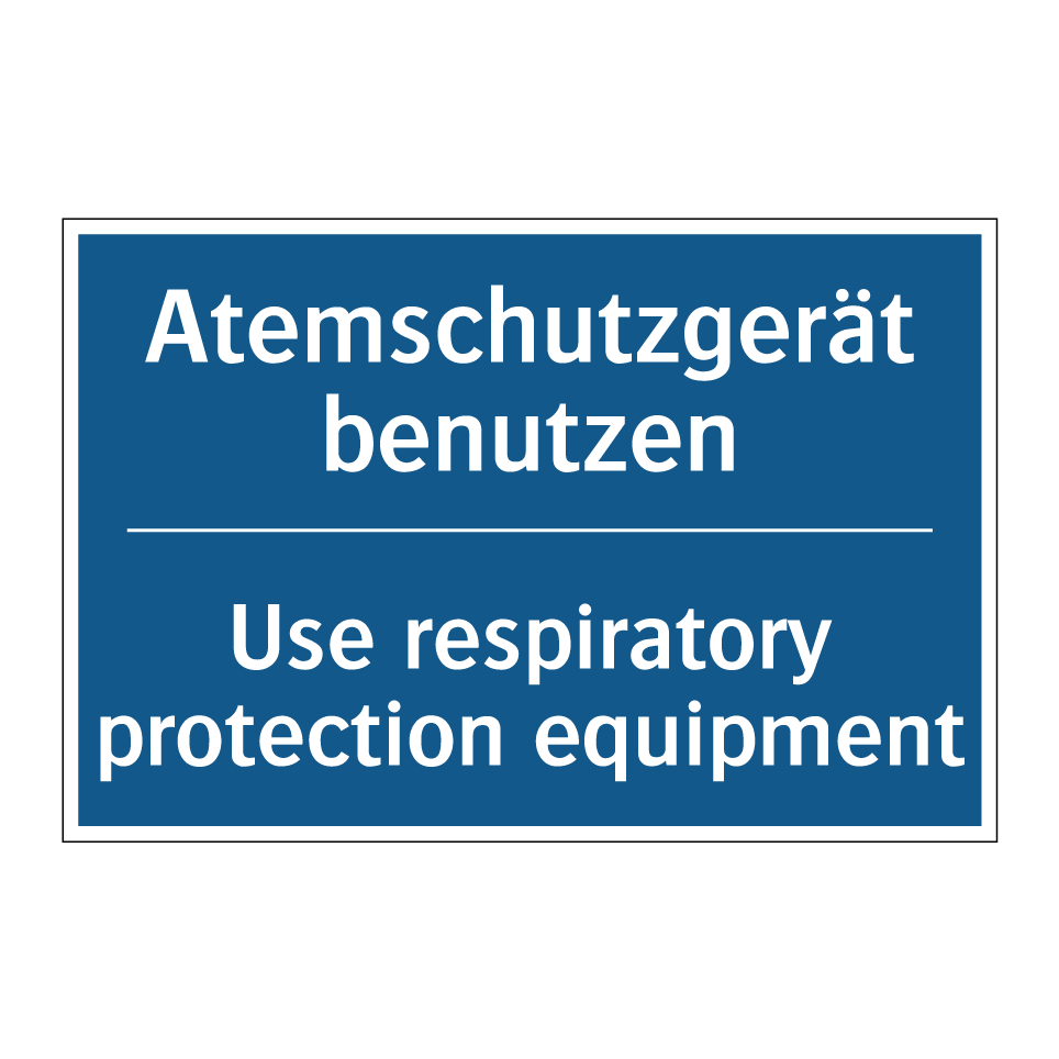 Atemschutzgerät benutzen - Use respiratory protection equipment/.../