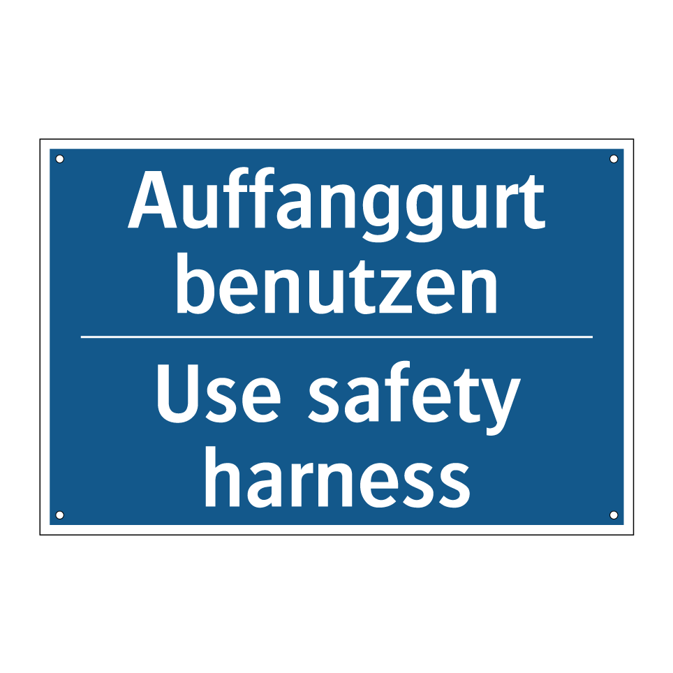Auffanggurt benutzen - Use safety harness