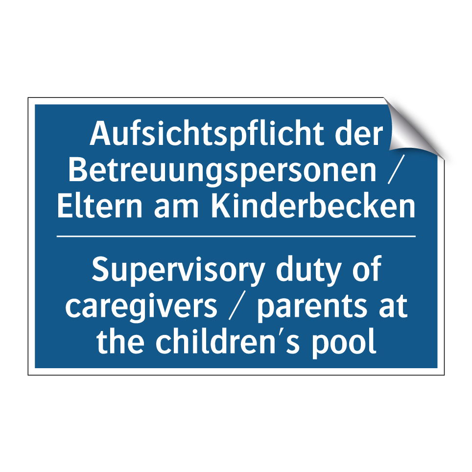 Aufsichtspflicht der Betreuungspersonen /.../ - Supervisory duty of caregivers /.../