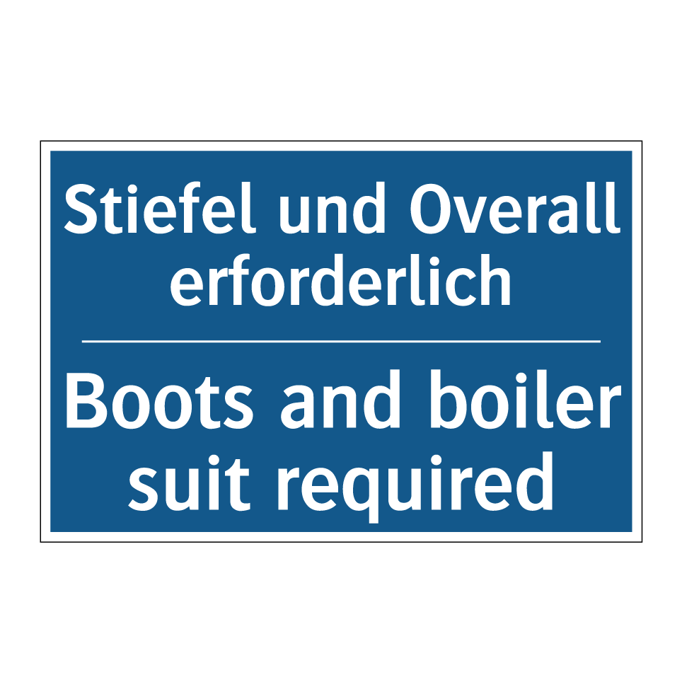 Stiefel und Overall erforderlich/.../ - Boots and boiler suit required