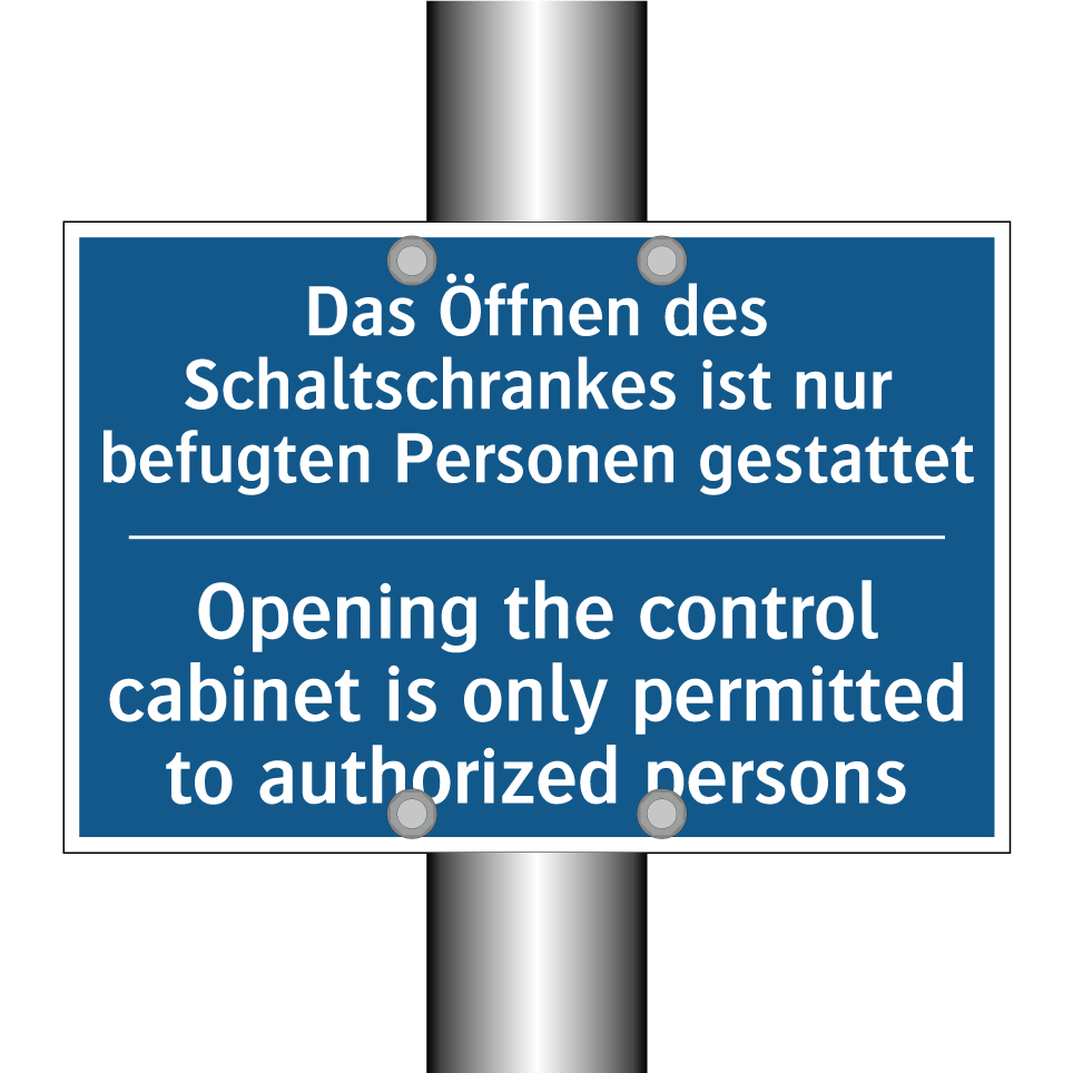 Das Öffnen des Schaltschrankes /.../ - Opening the control cabinet is /.../