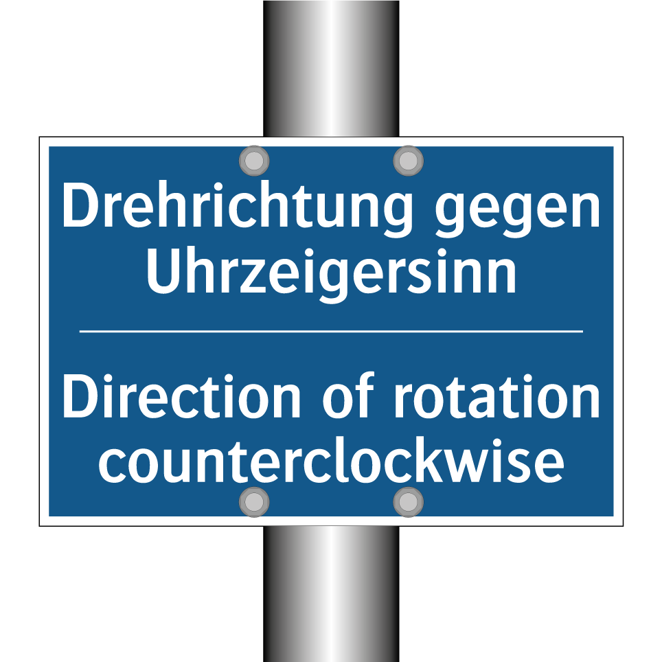 Drehrichtung gegen Uhrzeigersinn/.../ - Direction of rotation counterclockwise/.../