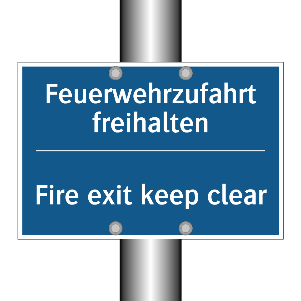 Feuerwehrzufahrt freihalten - Fire exit keep clear