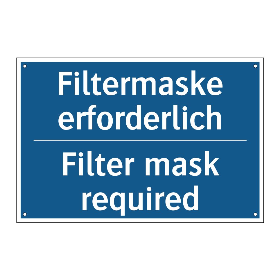 Filtermaske erforderlich - Filter mask required