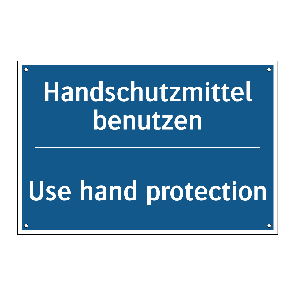 Handschutzmittel benutzen - Use hand protection