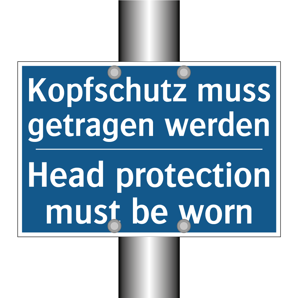 Kopfschutz muss getragen werden/.../ - Head protection must be worn
