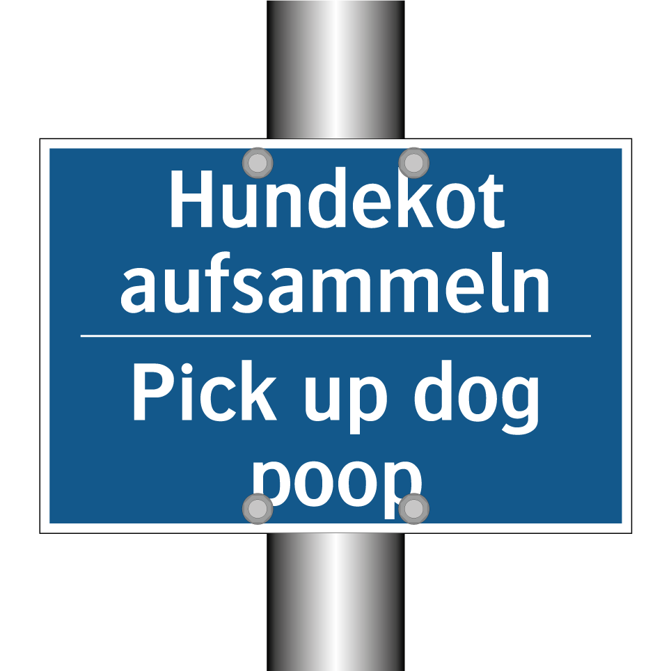 Hundekot aufsammeln - Pick up dog poop