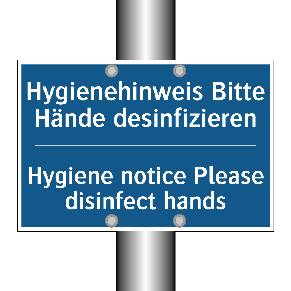 Hygienehinweis Bitte Hände desinfizieren/.../ - Hygiene notice Please disinfect /.../