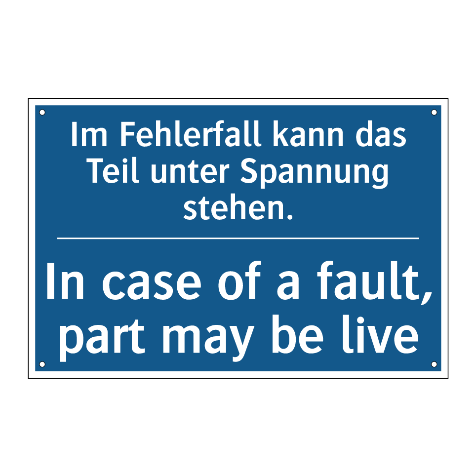Im Fehlerfall kann das Teil unter /.../ - In case of a fault, part may be /.../