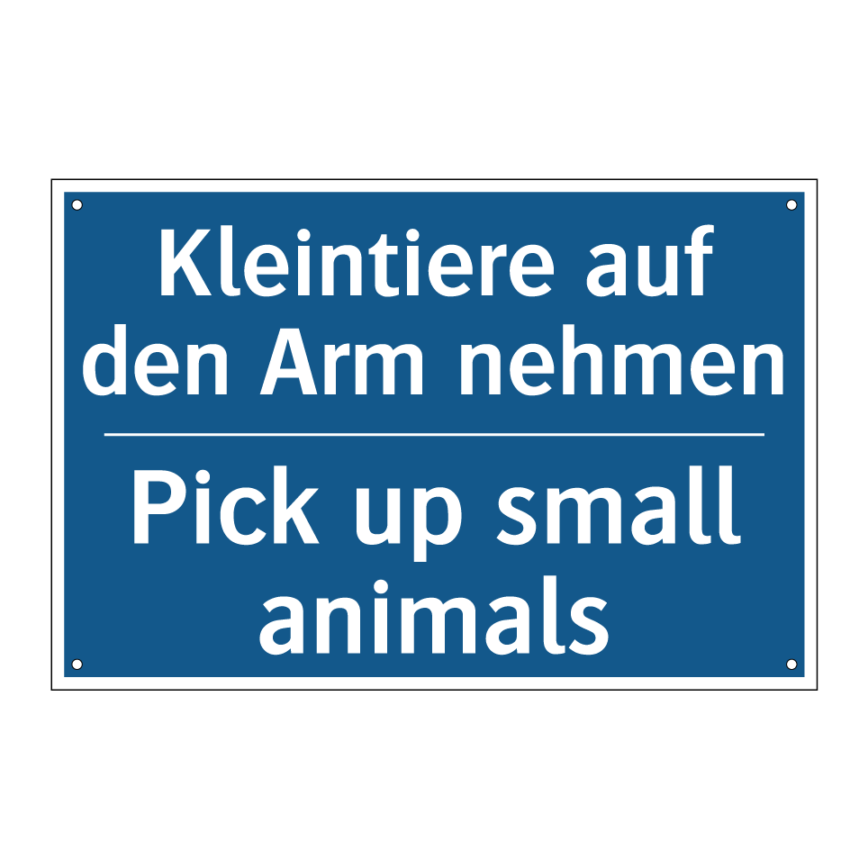 Kleintiere auf den Arm nehmen - Pick up small animals