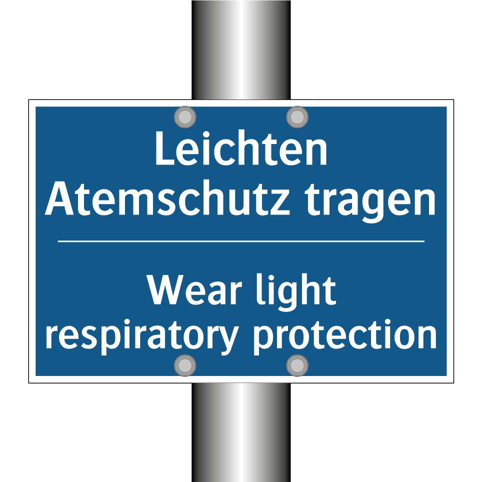 Leichten Atemschutz tragen - Wear light respiratory protection/.../