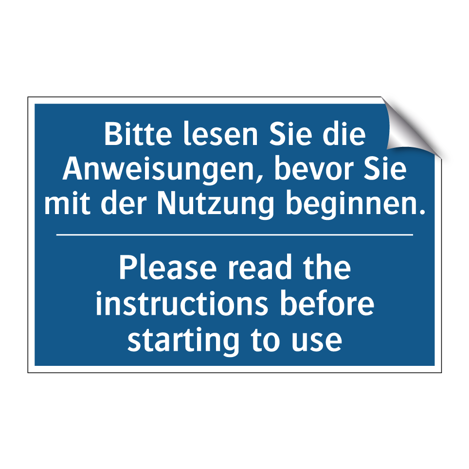 Bitte lesen Sie die Anweisungen, /.../ - Please read the instructions before /.../