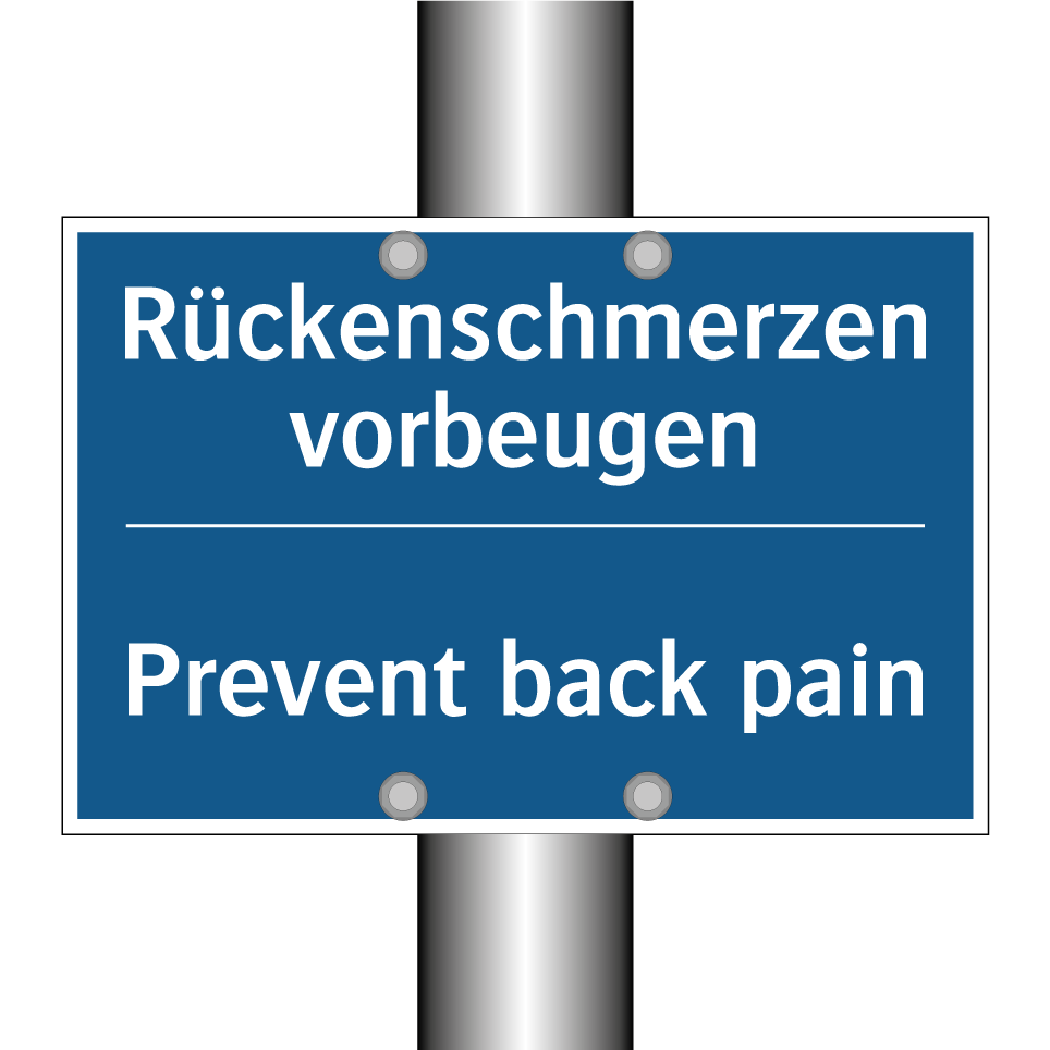 Rückenschmerzen vorbeugen - Prevent back pain