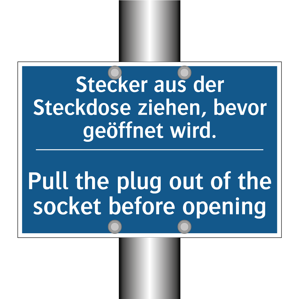 Stecker aus der Steckdose ziehen, /.../ - Pull the plug out of the socket /.../