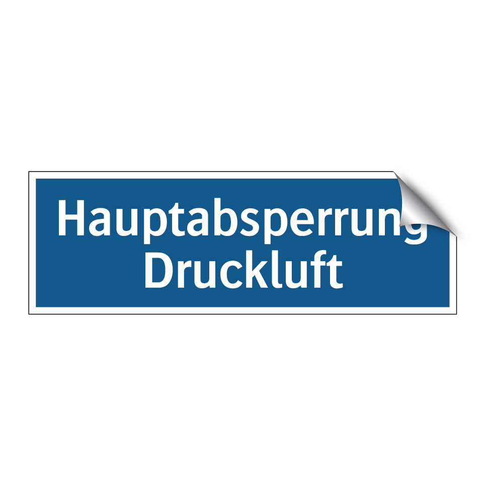 Hauptabsperrung Druckluft