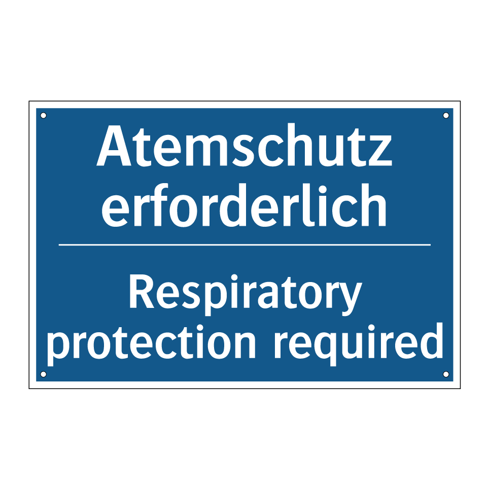 Atemschutz erforderlich - Respiratory protection required/.../
