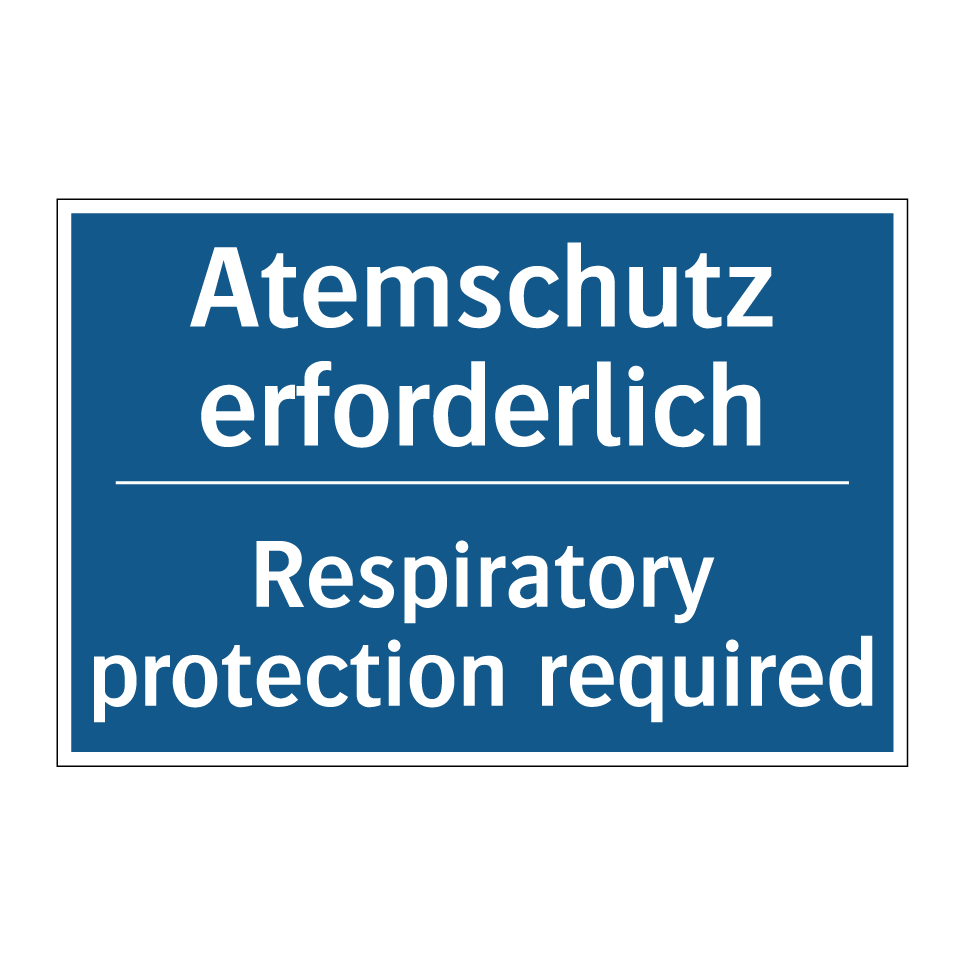 Atemschutz erforderlich - Respiratory protection required/.../