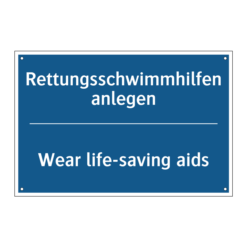 Rettungsschwimmhilfen anlegen - Wear life-saving aids