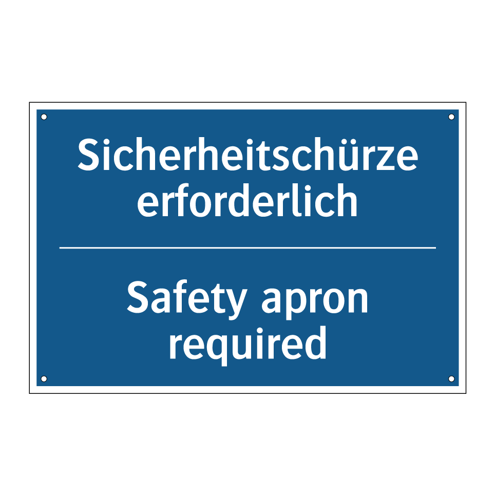 Sicherheitschürze erforderlich - Safety apron required