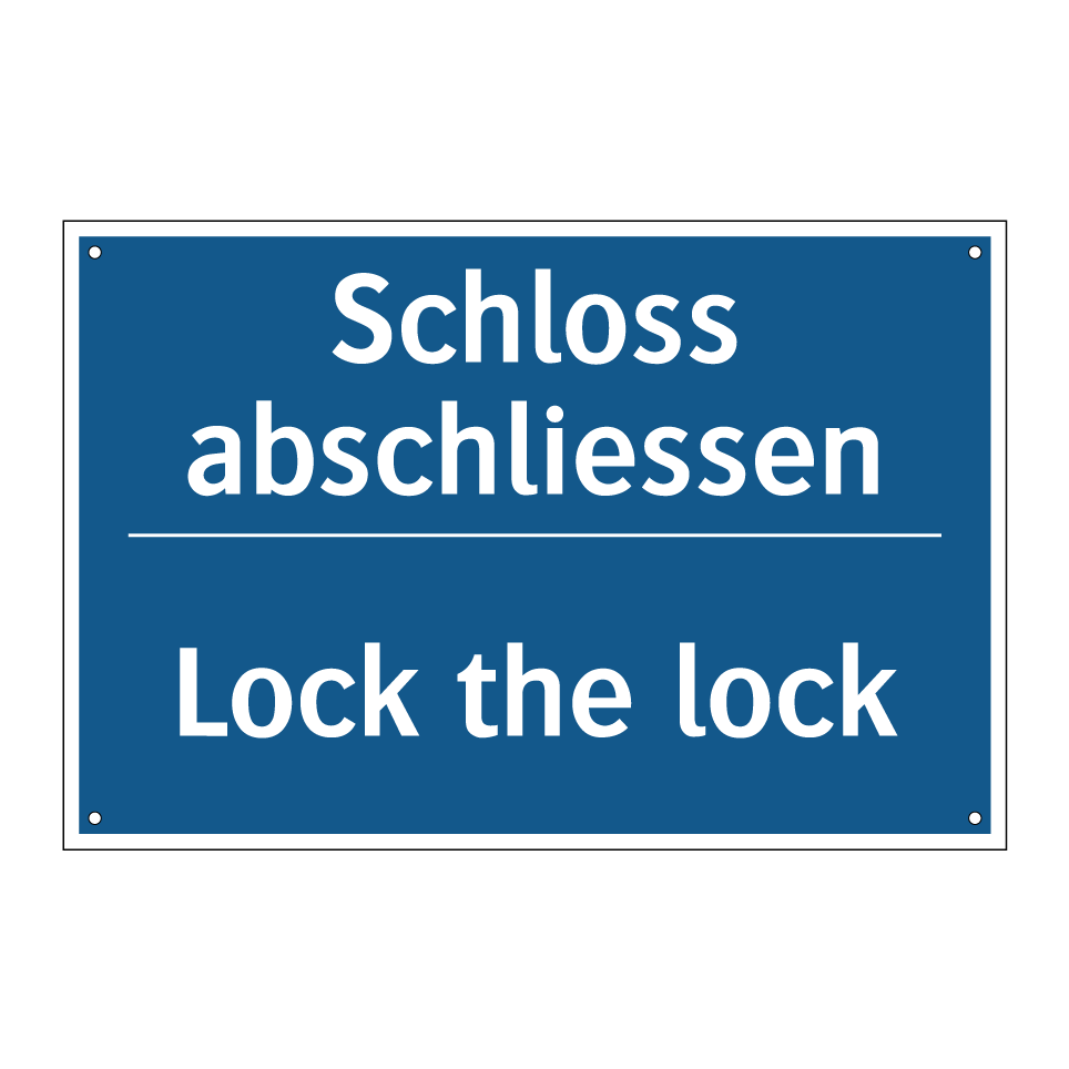 Schloss abschliessen - Lock the lock