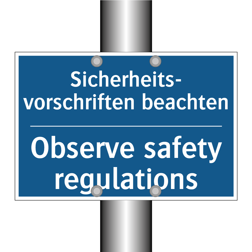Sicherheits- vorschriften beachten/.../ - Observe safety regulations