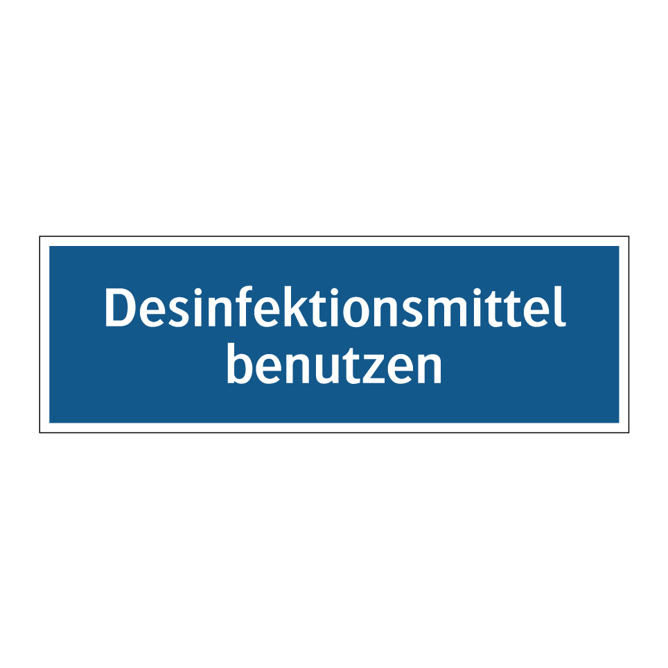 Desinfektionsmittel benutzen