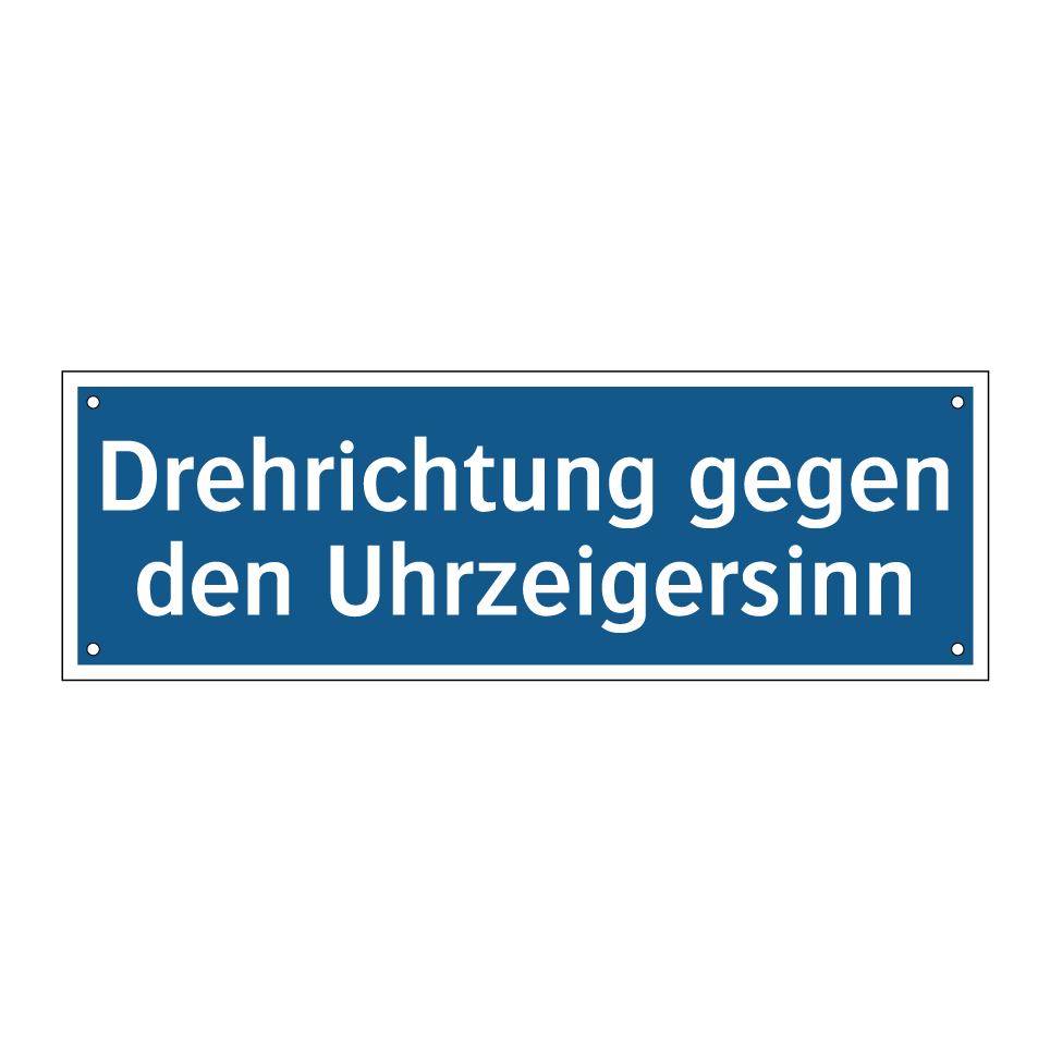 Drehrichtung gegen den Uhrzeigersinn