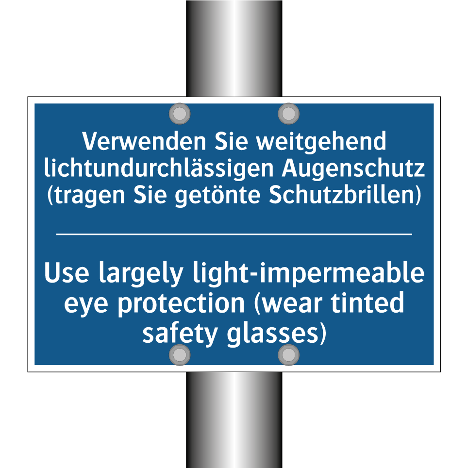 Verwenden Sie weitgehend lichtundurchlässigen /.../ - Use largely light-impermeable /.../