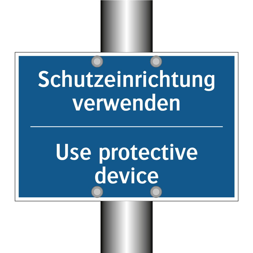 Schutzeinrichtung verwenden - Use protective device