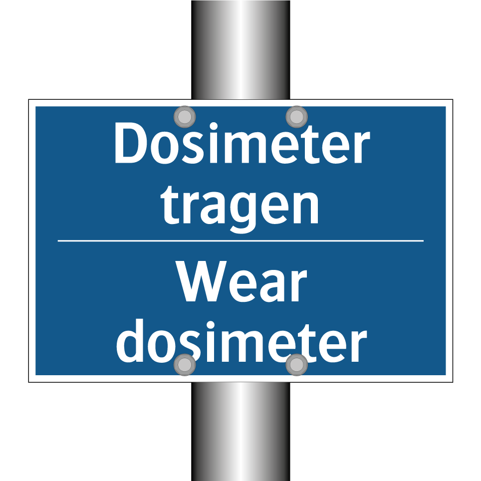 Dosimeter tragen - Wear dosimeter