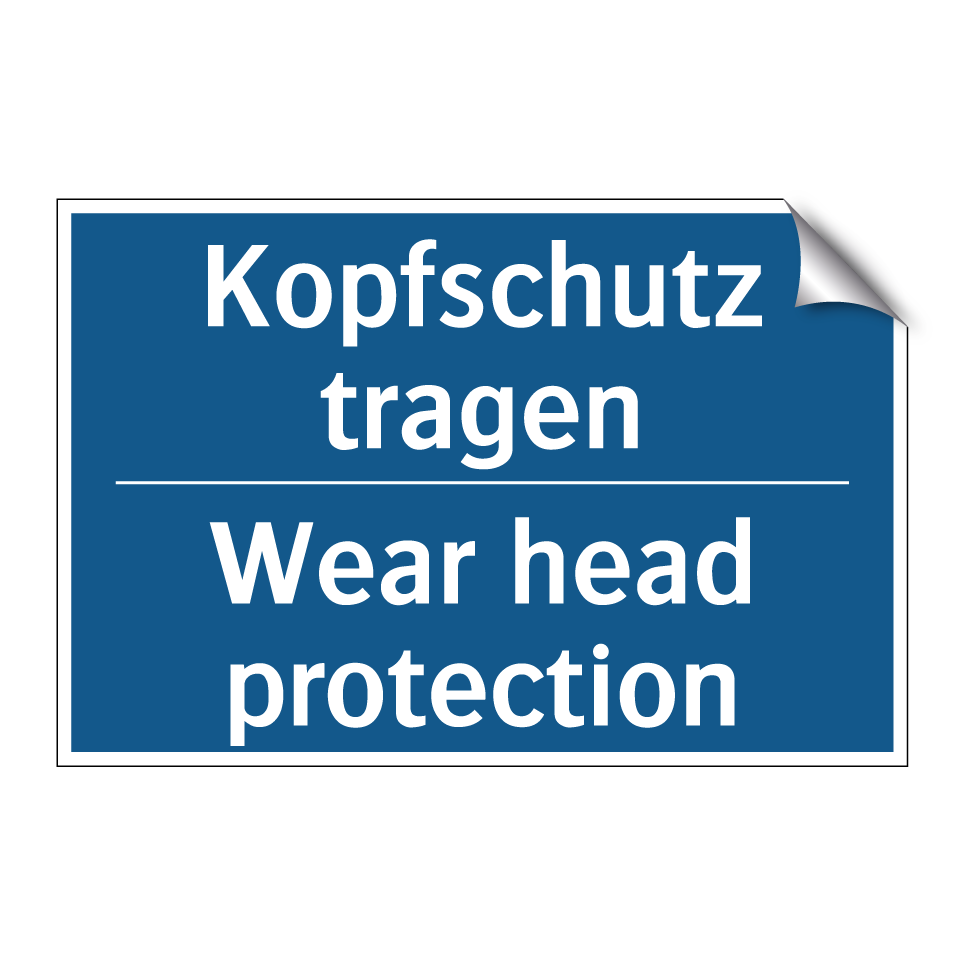 Kopfschutz tragen - Wear head protection