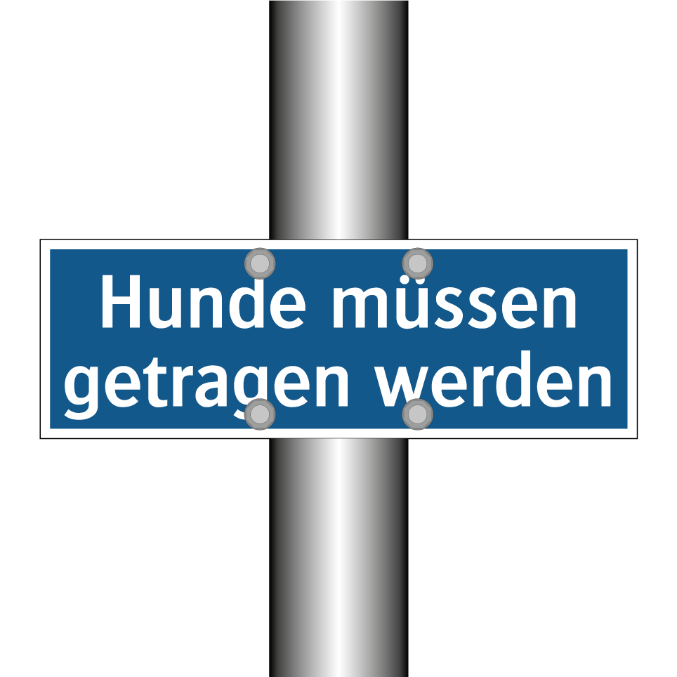 Hunde müssen getragen werden