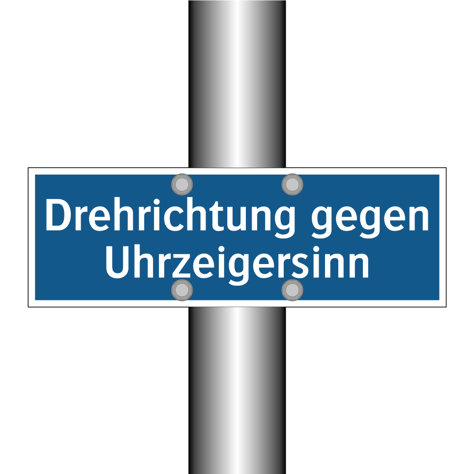 Drehrichtung gegen Uhrzeigersinn