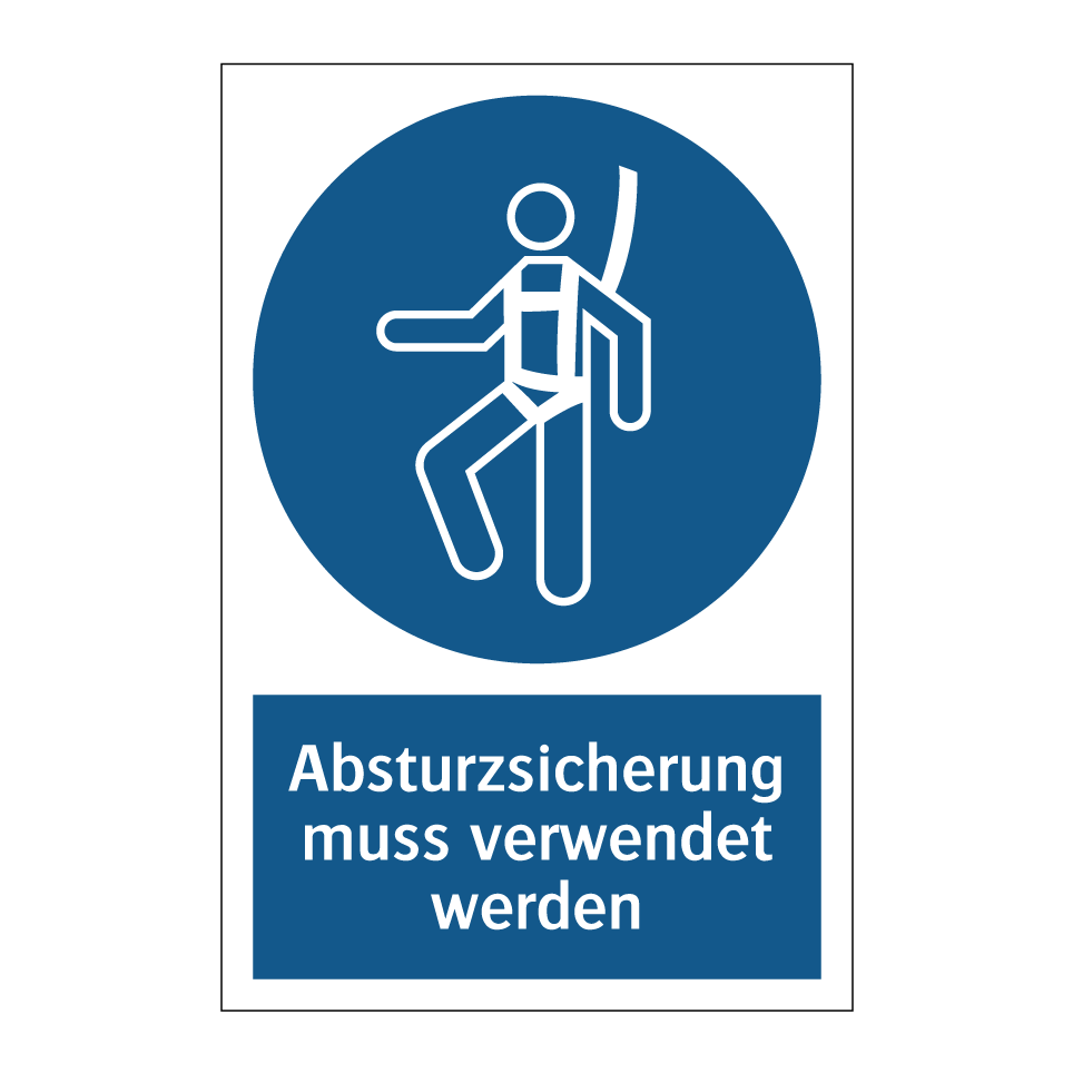 Absturzsicherung muss verwendet werden