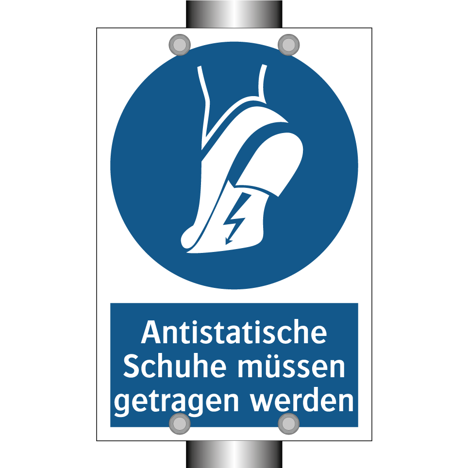 Antistatische Schuhe müssen getragen werden