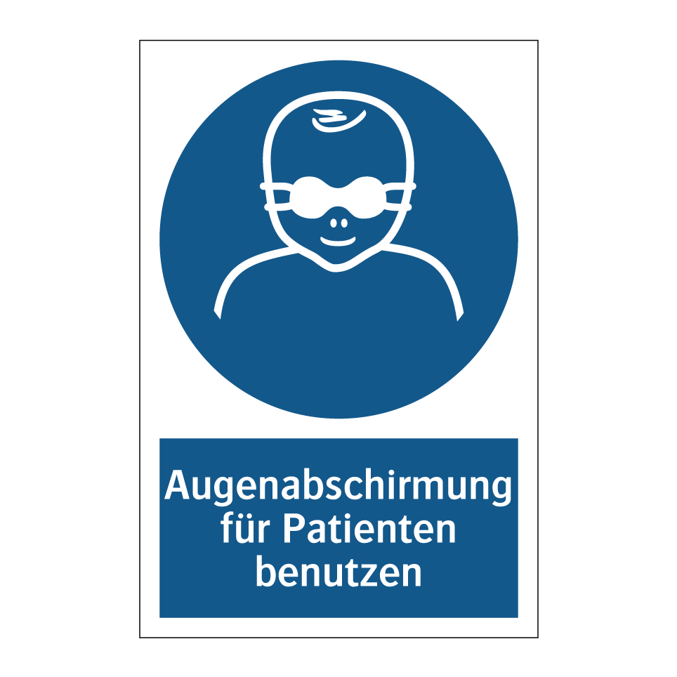 Augenabschirmung für Patienten benutzen