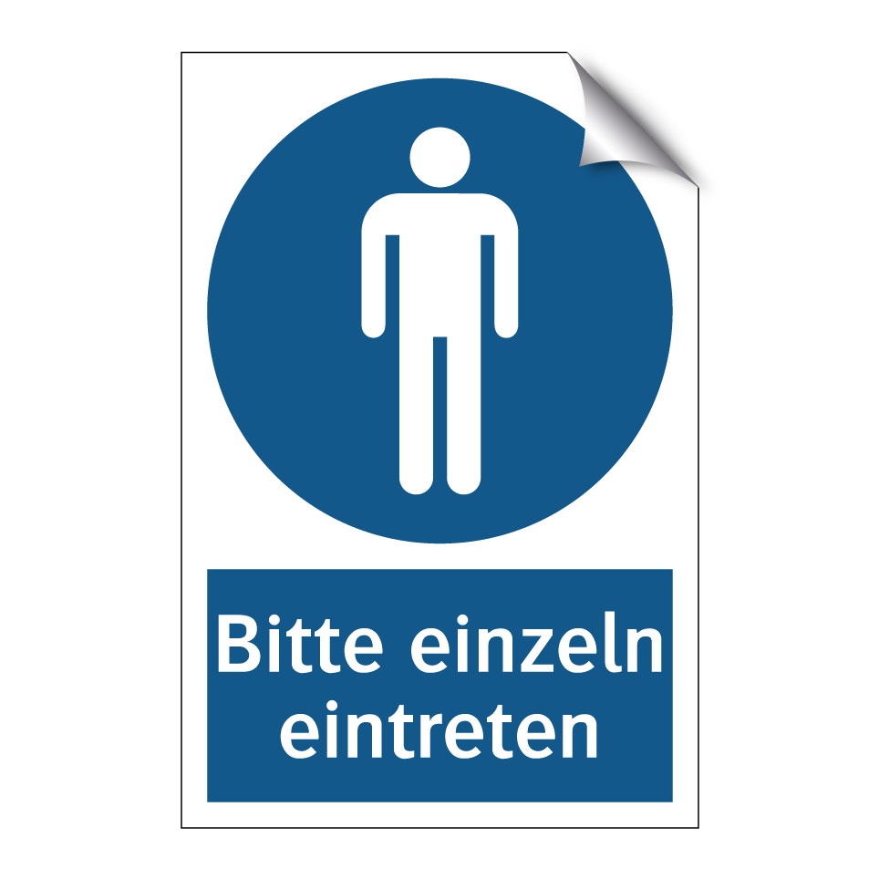 Bitte einzeln eintreten