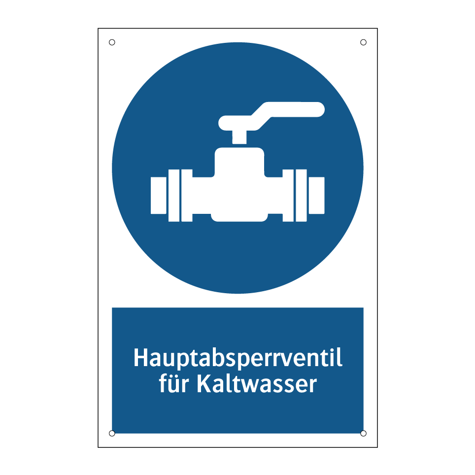 Hauptabsperrventil für Kaltwasser