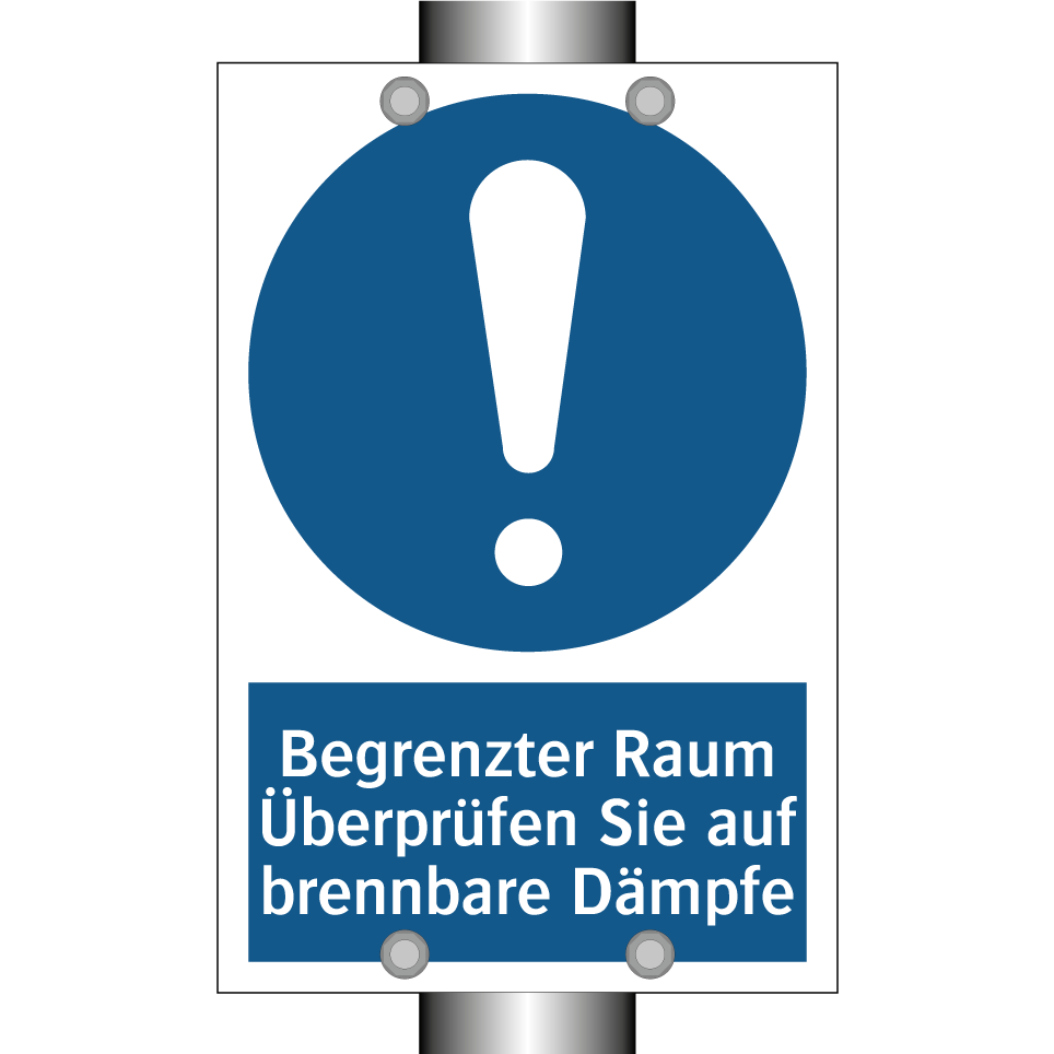 Begrenzter Raum Überprüfen Sie auf brennbare Dämpfe