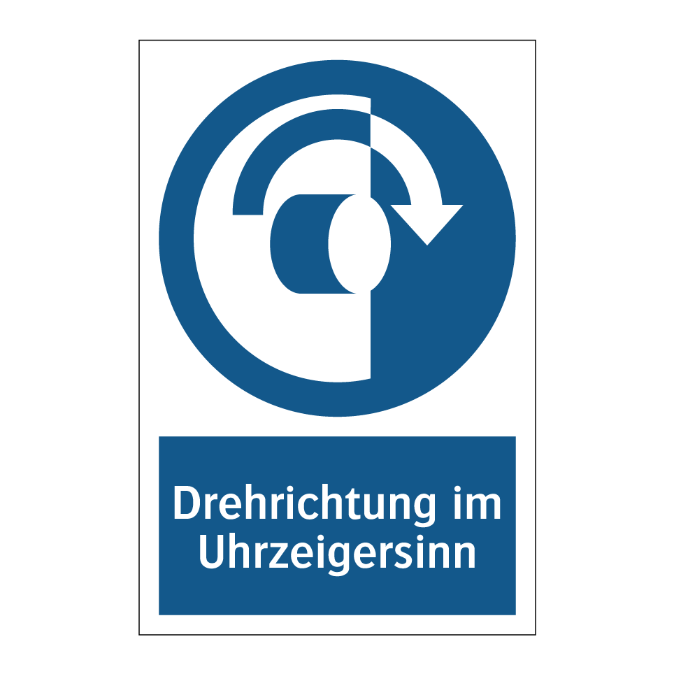 Drehrichtung im Uhrzeigersinn