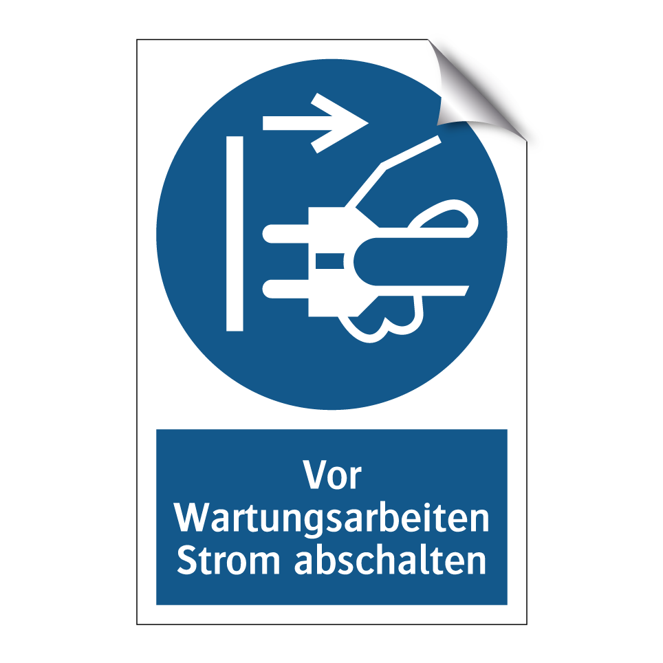 Vor Wartungsarbeiten Strom abschalten